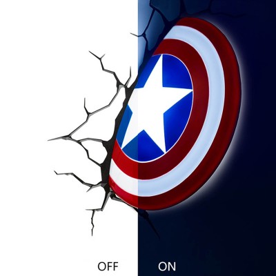 Marvel Avengers Captain America Shield  Deco Wall LED Light Night Toy Gift Xmas   132561984325